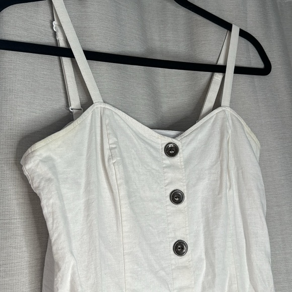 EXPRESS WHITE BUTTON MINI DRESS (S) - Picture 4 of 8